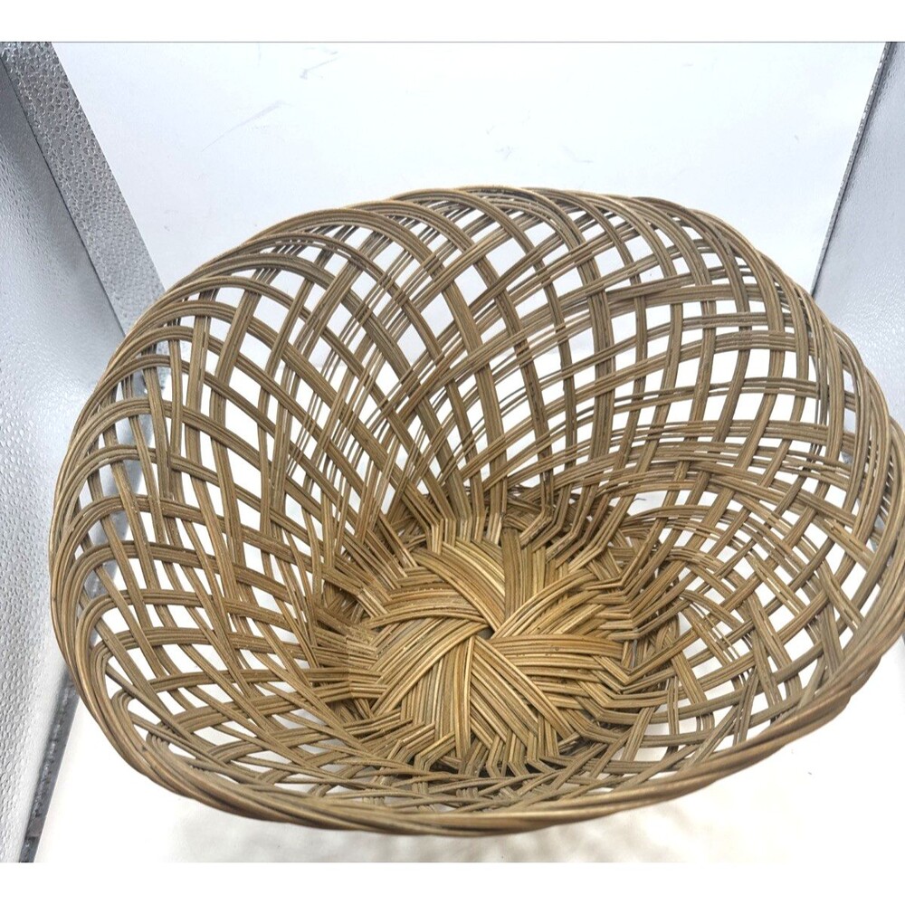 Lot Of 9 Vintage Bread Baskets Graduated Sizes Square Round Bottom Country Farm - Picture 3 of 12